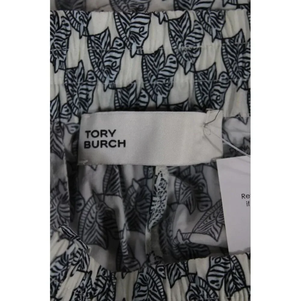 Tory Burch Women Casual Ivory Zebra Print Cotton Shorts Size 00